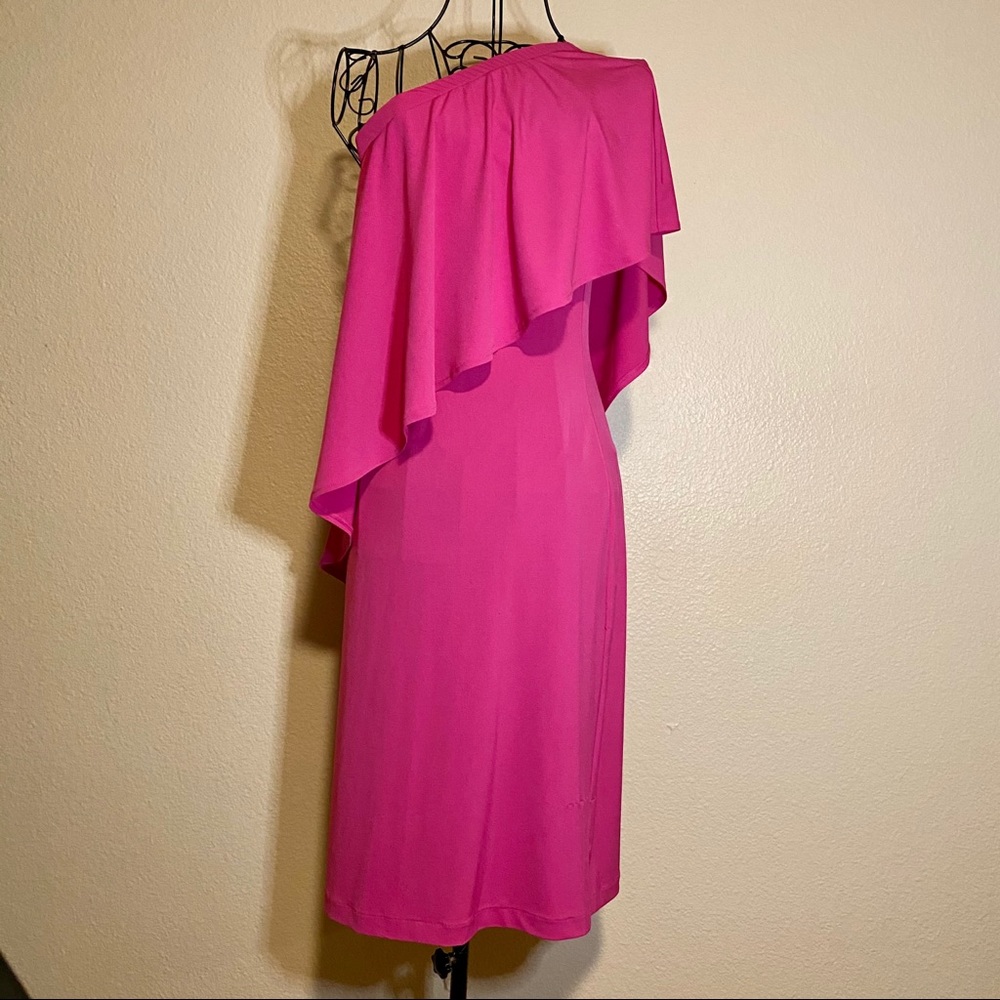 Pink one shouldered dress